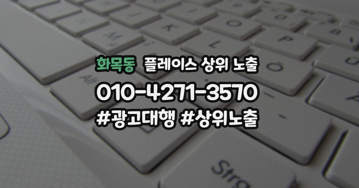화목동 플레이스 상위 노출