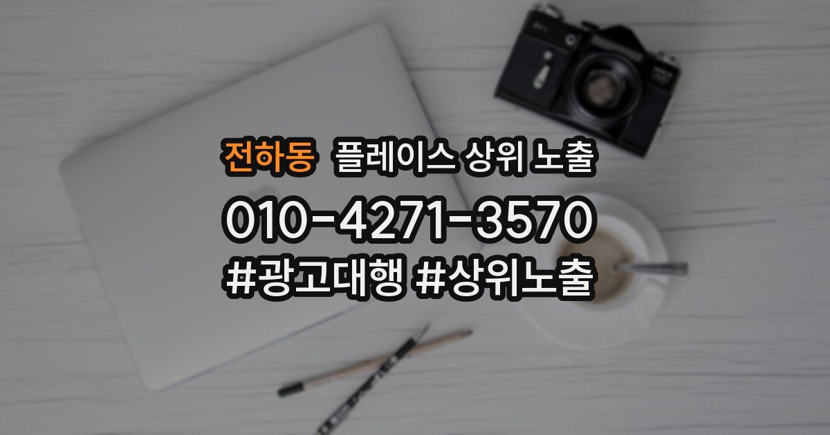 전하동 플레이스 상위 노출