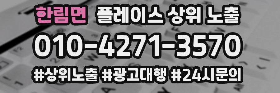 한림면 플레이스 상위 노출