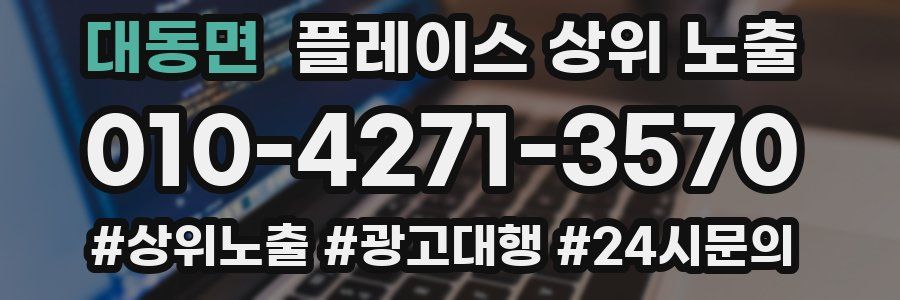 대동면 플레이스 상위 노출