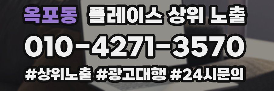 옥포동 플레이스 상위 노출