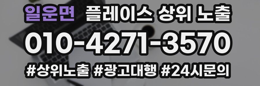 일운면 플레이스 상위 노출