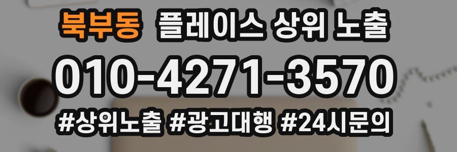 북부동 플레이스 상위 노출