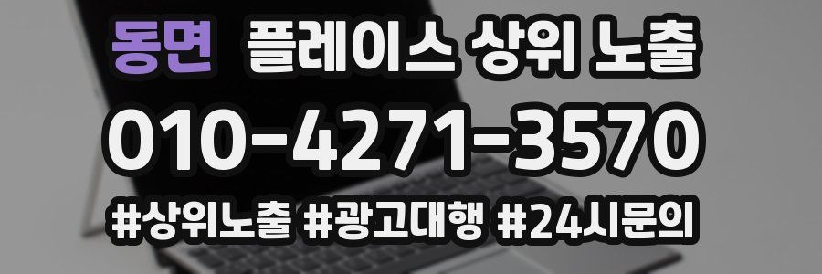 동면 플레이스 상위 노출