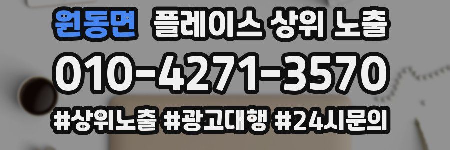 원동면 플레이스 상위 노출