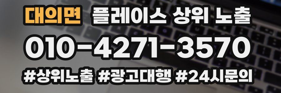대의면 플레이스 상위 노출