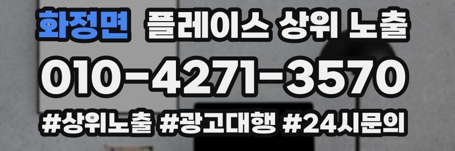 화정면 플레이스 상위 노출