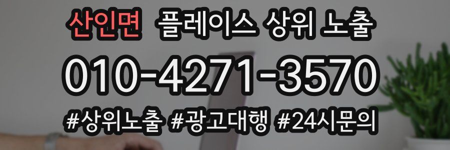 산인면 플레이스 상위 노출