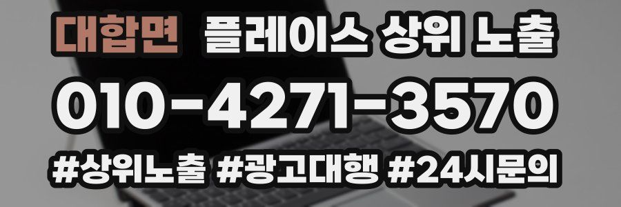 대합면 플레이스 상위 노출