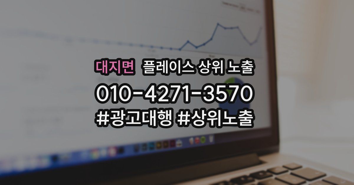 대지면 플레이스 상위 노출