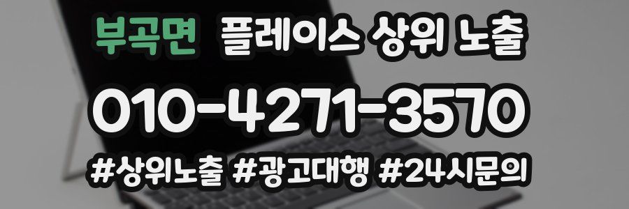 부곡면 플레이스 상위 노출