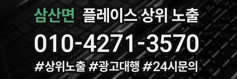 삼산면 플레이스 상위 노출