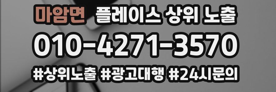 마암면 플레이스 상위 노출