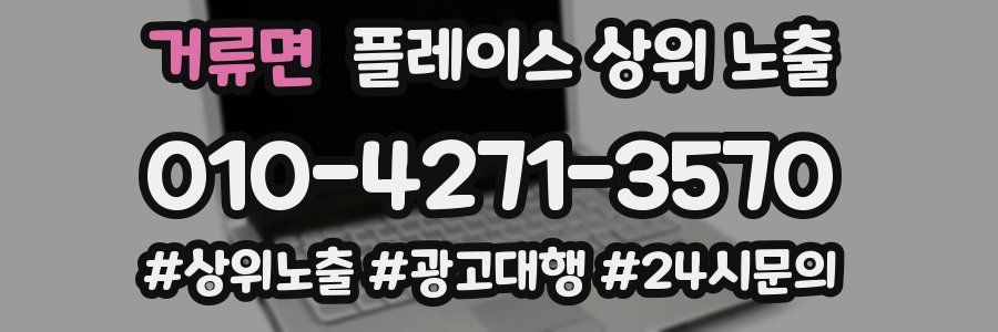 거류면 플레이스 상위 노출