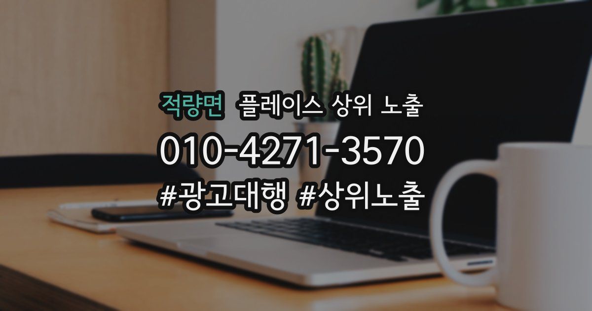 적량면 플레이스 상위 노출
