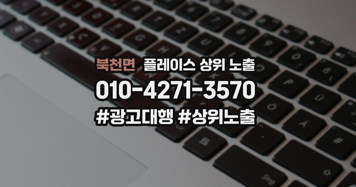 북천면 플레이스 상위 노출