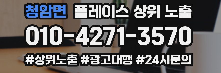 청암면 플레이스 상위 노출