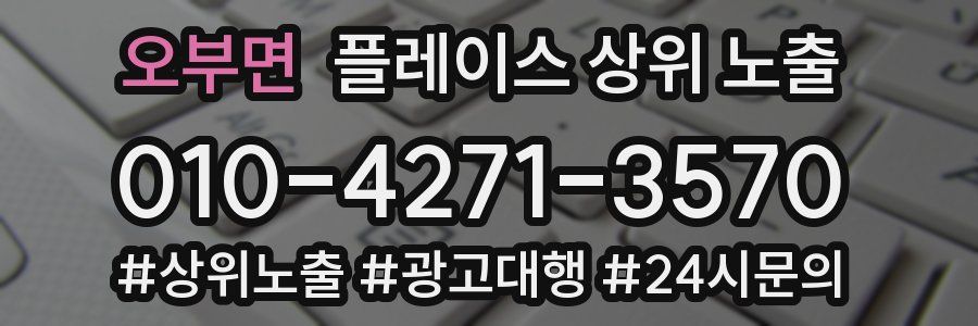 오부면 플레이스 상위 노출