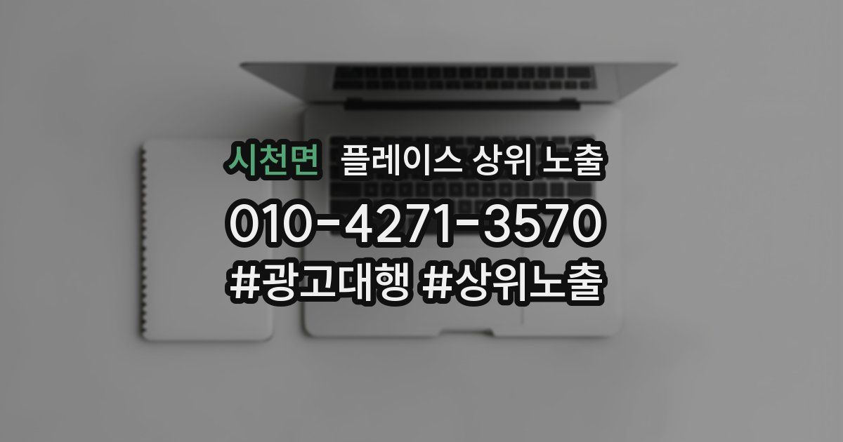시천면 플레이스 상위 노출