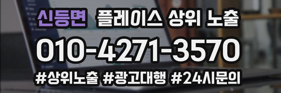 신등면 플레이스 상위 노출
