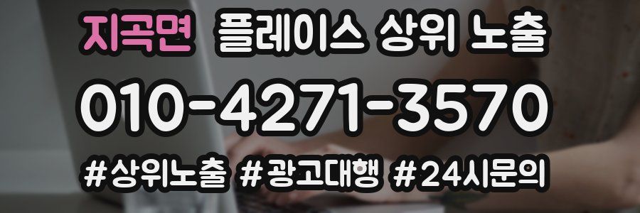 지곡면 플레이스 상위 노출