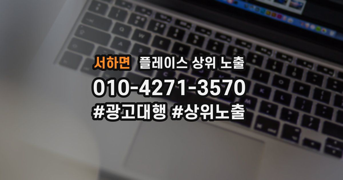 서하면 플레이스 상위 노출