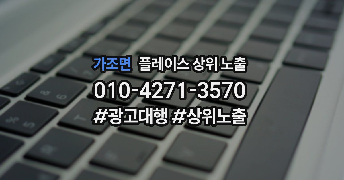 가조면 플레이스 상위 노출