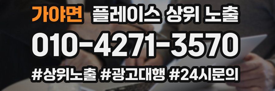 가야면 플레이스 상위 노출