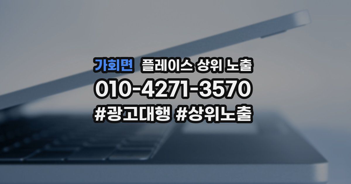 가회면 플레이스 상위 노출