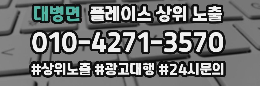 대병면 플레이스 상위 노출