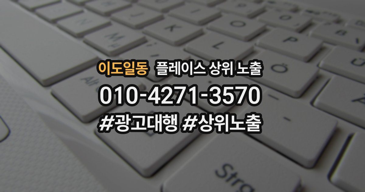 이도일동 플레이스 상위 노출