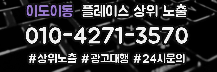 이도이동 플레이스 상위 노출