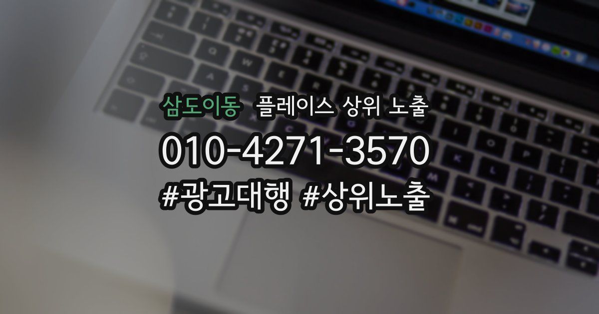 삼도이동 플레이스 상위 노출