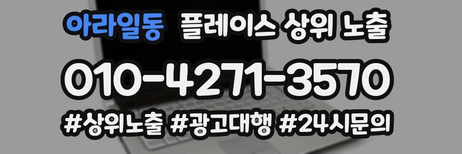 아라일동 플레이스 상위 노출