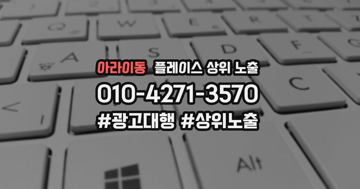 아라이동 플레이스 상위 노출
