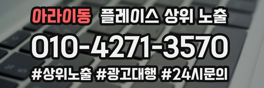 아라이동 플레이스 상위 노출