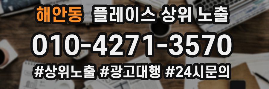 해안동 플레이스 상위 노출