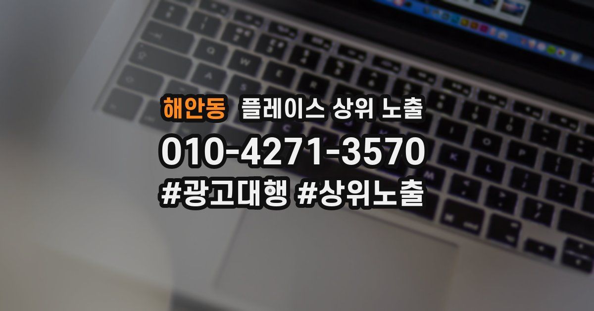 해안동 플레이스 상위 노출