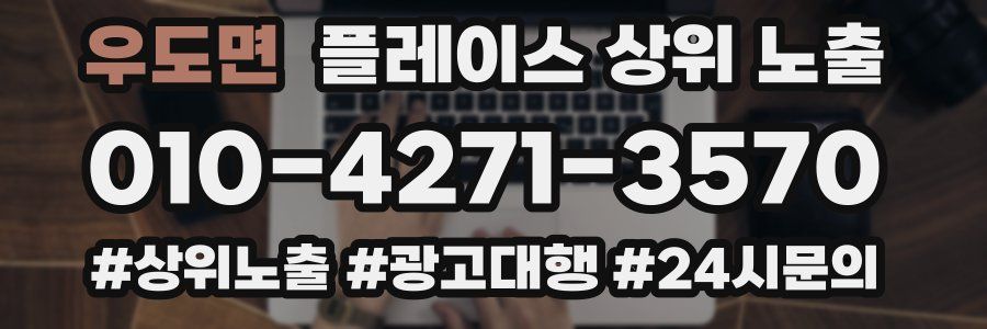우도면 플레이스 상위 노출