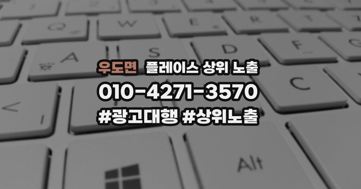 우도면 플레이스 상위 노출