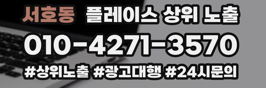 서호동 플레이스 상위 노출