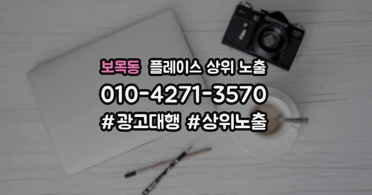 보목동 플레이스 상위 노출