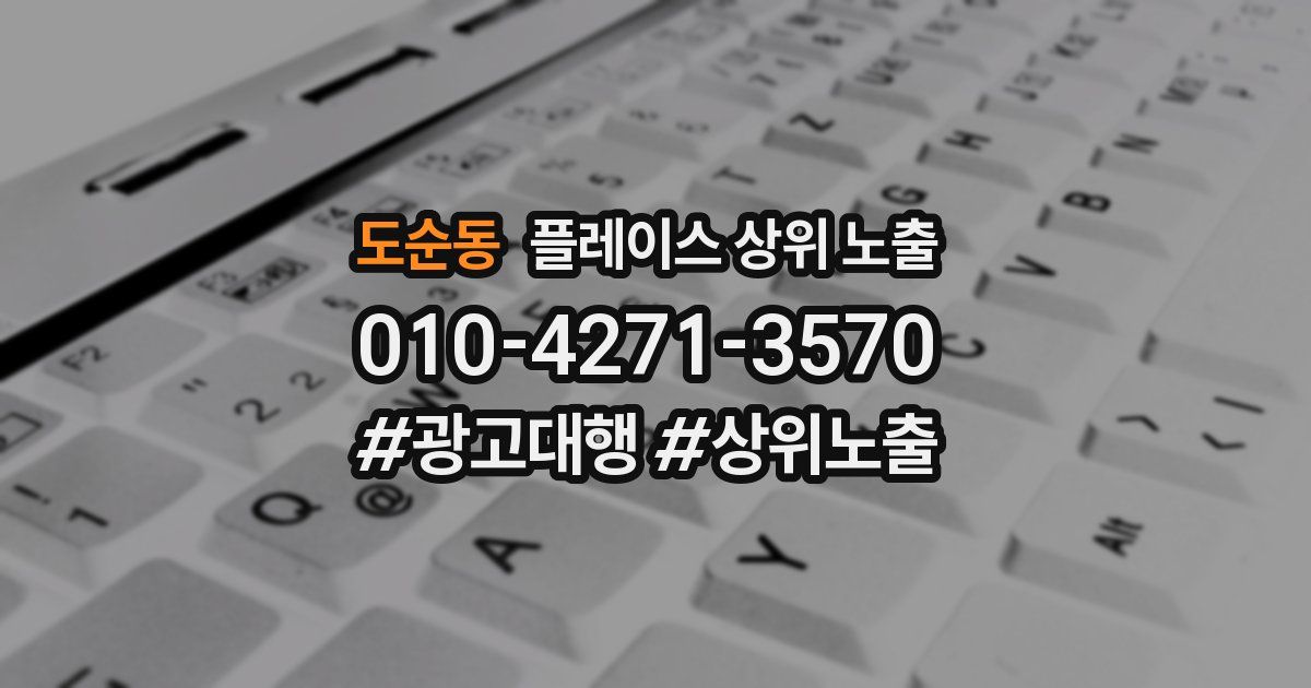 도순동 플레이스 상위 노출