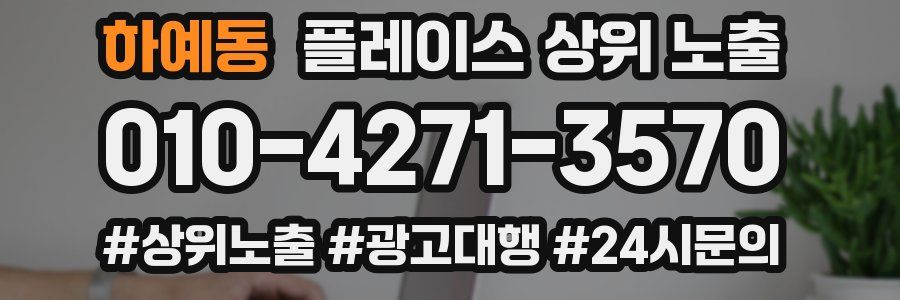 하예동 플레이스 상위 노출