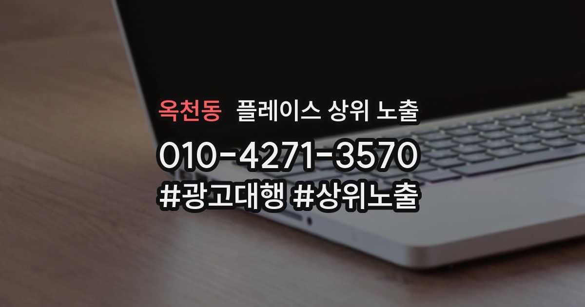 옥천동 플레이스 상위 노출