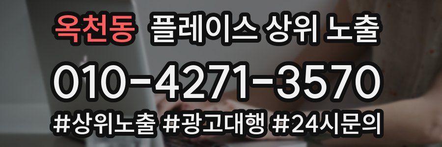 옥천동 플레이스 상위 노출