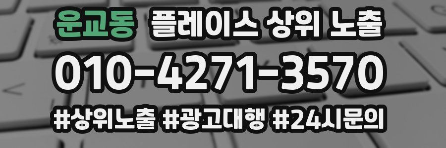 운교동 플레이스 상위 노출