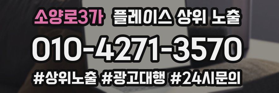 소양로3가 플레이스 상위 노출