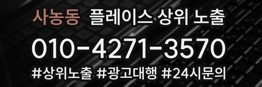 사농동 플레이스 상위 노출