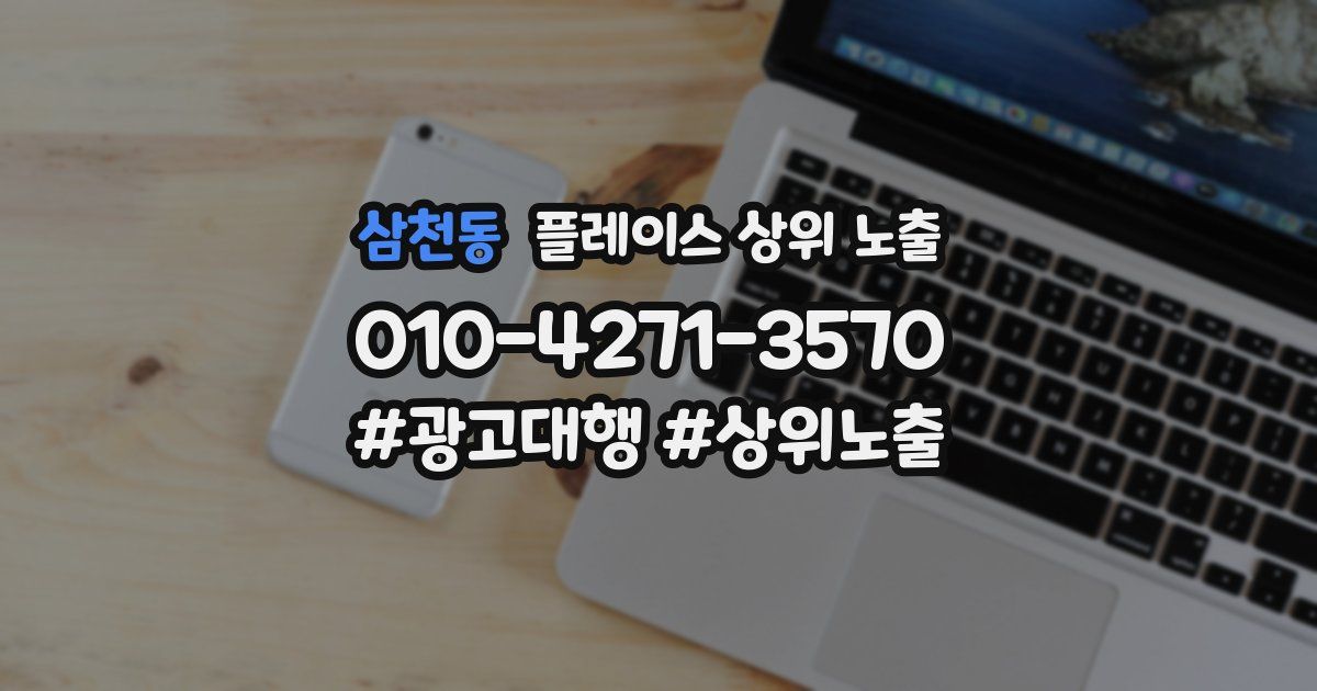 삼천동 플레이스 상위 노출